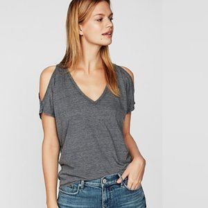 Express One Eleven V-Neck Cold Shoulder London Tee